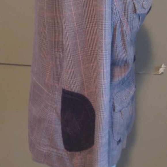 Vintage Cecil Plaid Blazer with Elbow Patches - Picture 4 of 12